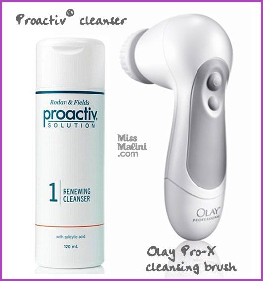 Proactiv® cleanser with Olay Pro-X cleansing brush