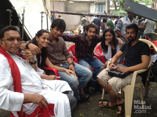 Shweta Pandit & Bejoy Nambiar on the sets of David with the cast and crew