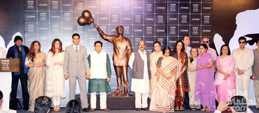 Bollywood stalwarts at the launch of the statue