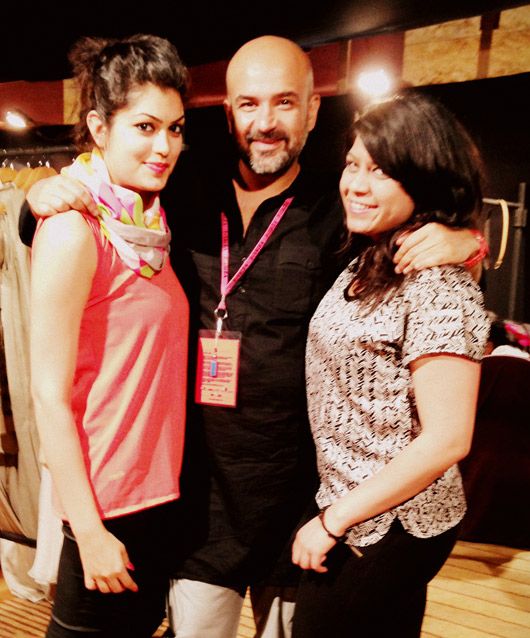 Gautam Kalra with Somya and a member from his team
