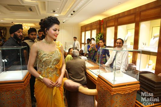 Urvashi Rautela at the Shree Raj Mahal Jewellers Store Launch