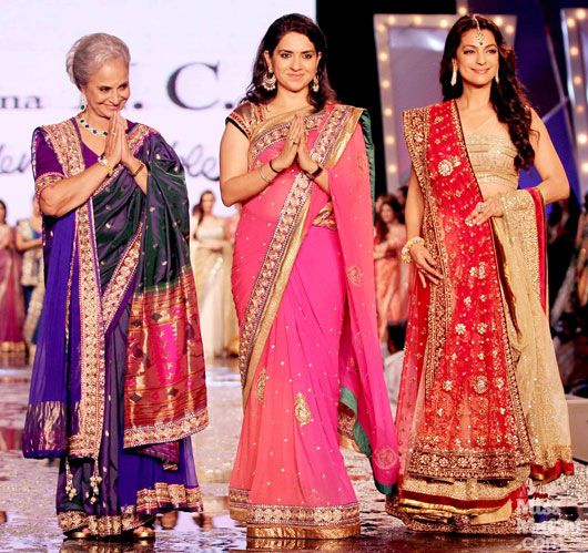 Waheeda Rehman with Shaina N.C. and Juhi Chawla