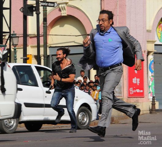 On Set: Saif Ali Khan and Gulshan Grover Shoot Action Scene for Bullet Raja in Lucknow