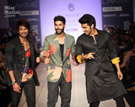 Shahid Kapoor, Kunal Rawal and Arjun Kapoor