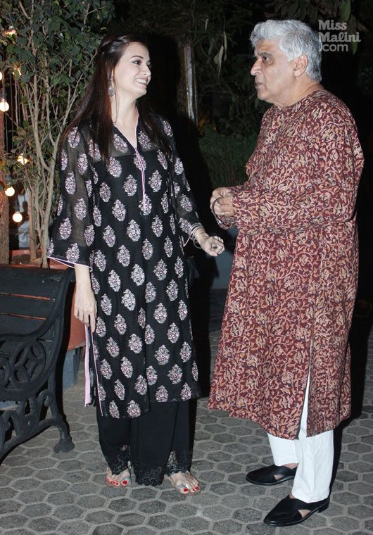 Dia Mirza and Javed Akhtar