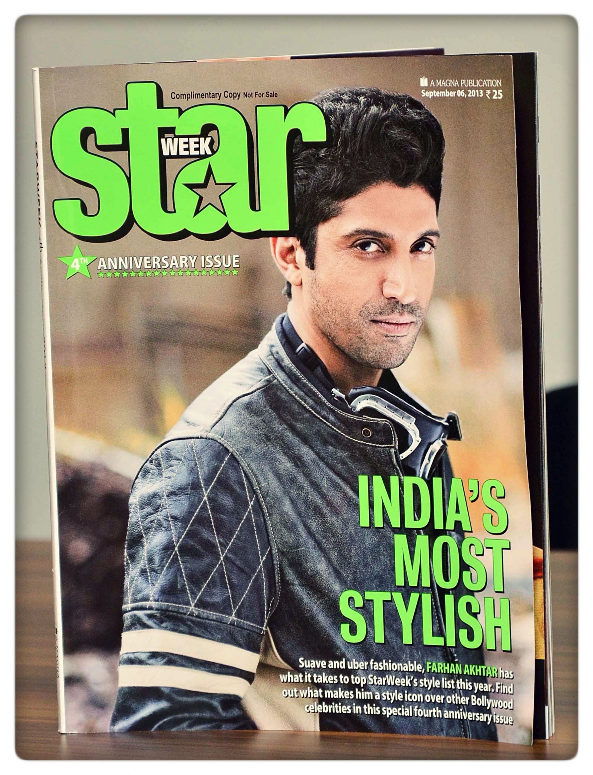 Farhan Akhtar on the cover of Star Week's 4th anniversary issue (Photo courtesy | Yogen Shah)