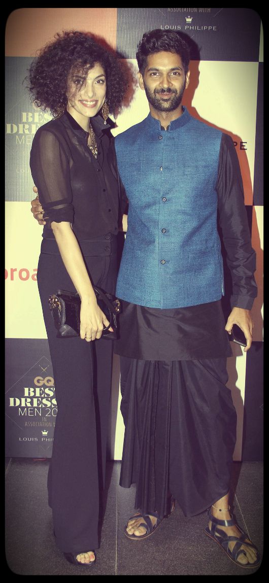 Indrani Dasgupta & Purab Kohli in Anita Dongre Menswear at the 2013 GQ Best Dressed Party (Photo courtesy | GQ India)