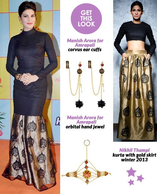 Get This Look: Jacqueline Fernandez in Nikhil Thampi Kurta Top