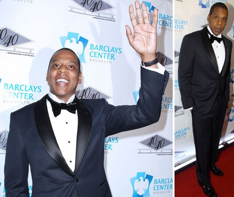 Jay-Z in Tom Ford at the grand opening of 40/40 Club