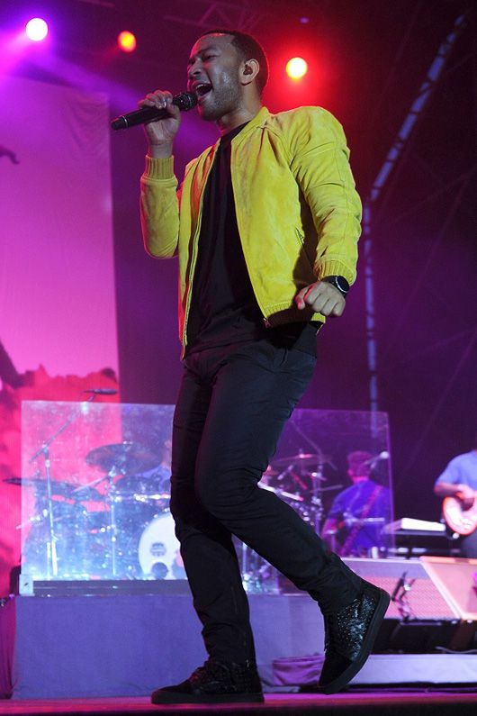 Spotted: Singer John Legend Sports Some Yellow