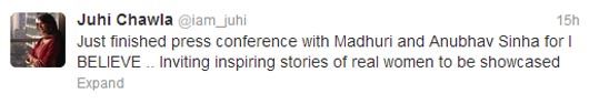 Juhi Chawla's tweet