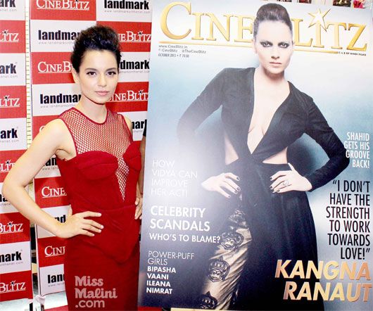 Kangana Ranaut unveiling her Cineblitz Cover