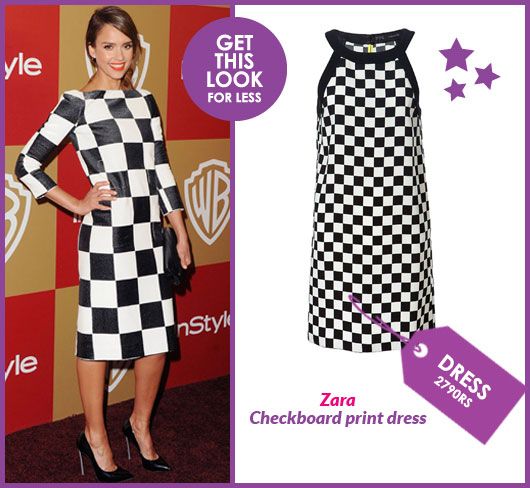 Get This Look for Less: Jessica Alba’s Checkboard Dress
