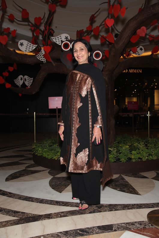 Leena Singh with Tree of Love installation