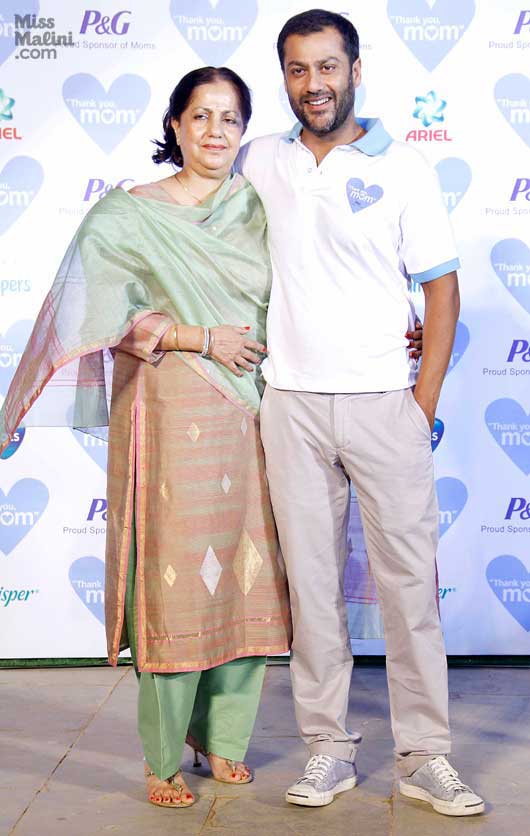 Abhishek Kapoor with his mother