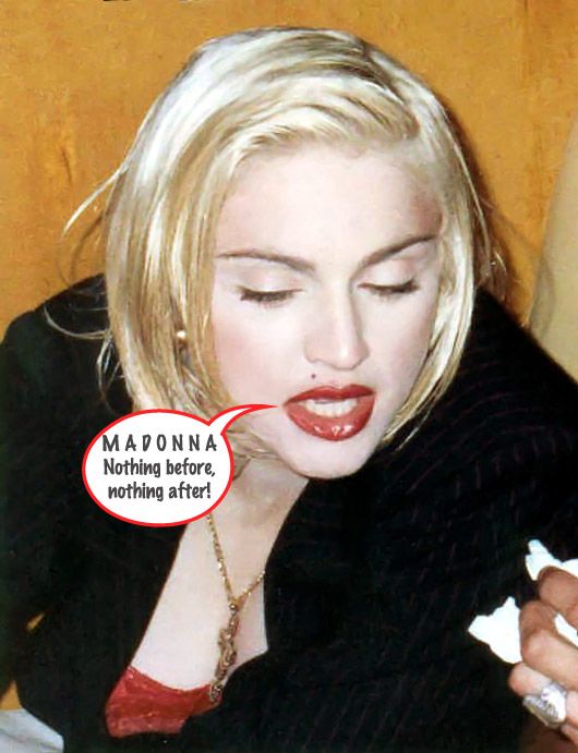 Peroxide blond Madonna
