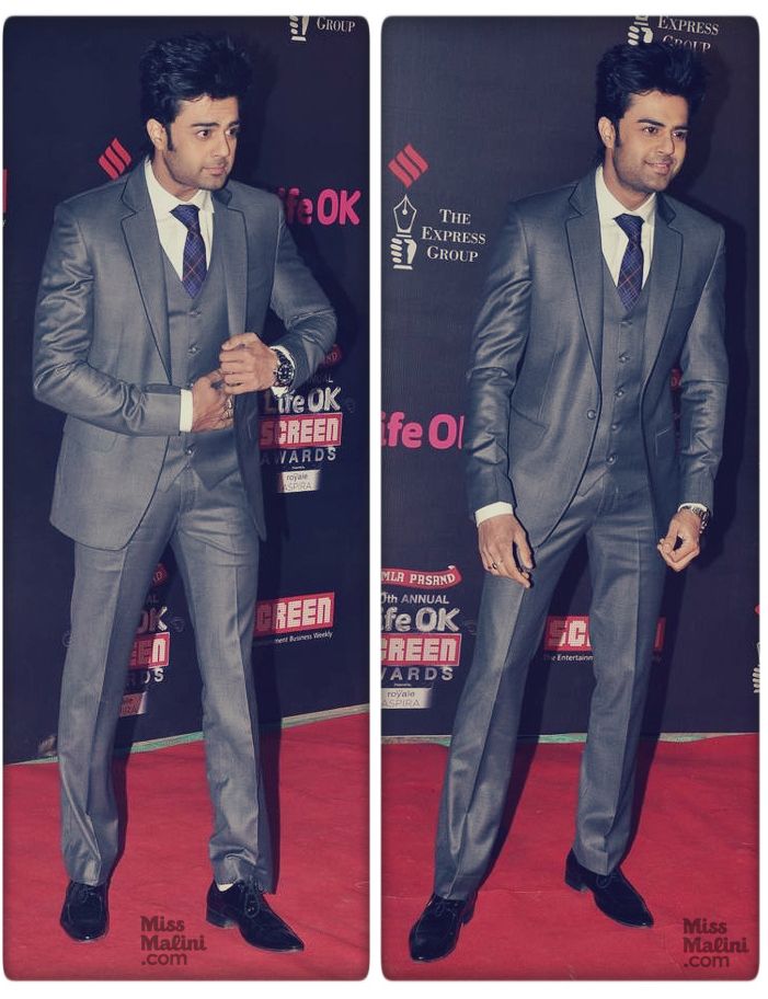 Manish Paul at the 20th Annual Life OK Screen Awards on January 14, 2014
