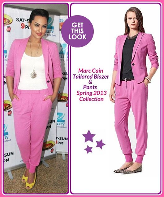 Get This Look: Sonakshi Sinha in Marc Cain Trouser Suit