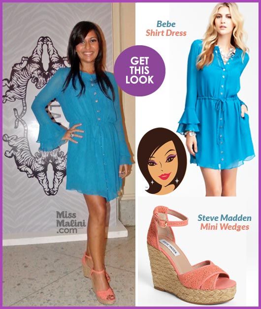 MissMalini in Bebe & Steve Madden