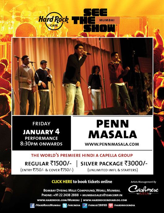Penn Masala Mumbai performance January 4th