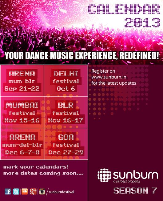 Sunburn Season Calendar