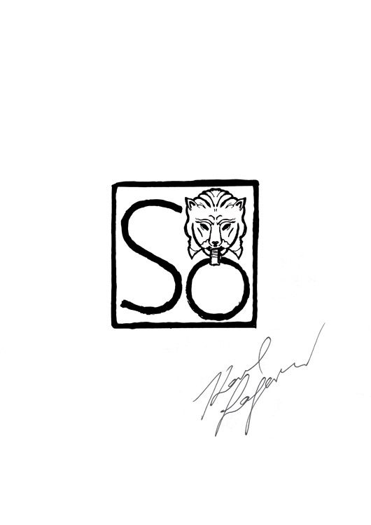 Original sketch of emblem by Karl Lagerfeld