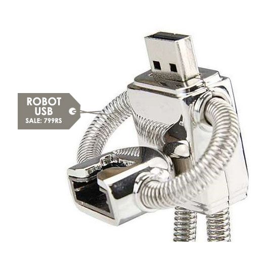 Robot USB Silver