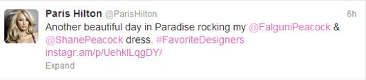Fashion Icon Paris Hilton Wears Falguni &#038; Shane Peacock on Holiday in Mexico