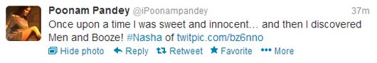 Starlet Poonam Pandey Gets “Expressive” on Twitter for ‘Nasha’