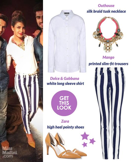 Get This Look: Priyanka Chopra Shows Her Stripes