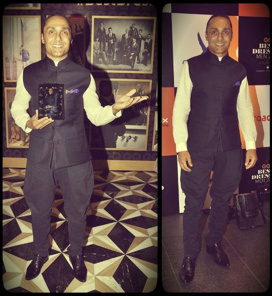 Rahul Bose in Rajesh Pratap Singh at the 2013 GQ Best Dressed Party (Photo courtesy | GQ India)