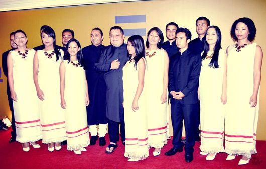 Rahul Bose with the Shillong Chamber Choir at the “EQUATION 2013 – A Fundraiser FOR EQUALITY” on March 1, 2013