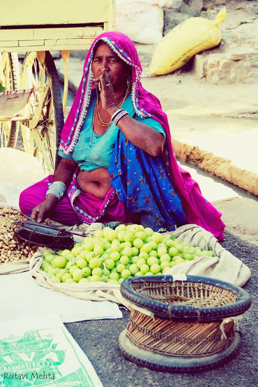 Rajasthani woman wearing traditional clothing
