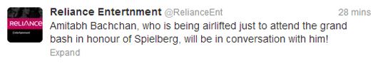 Reliance tweets