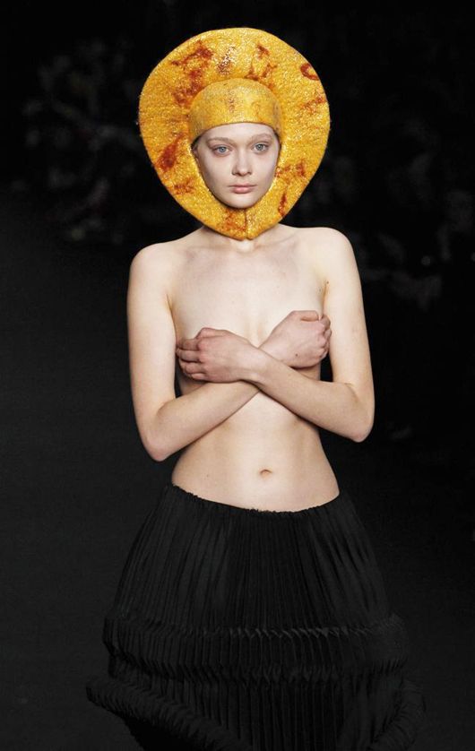 Topless Models Walk the Ramp at Russia Fashion Week