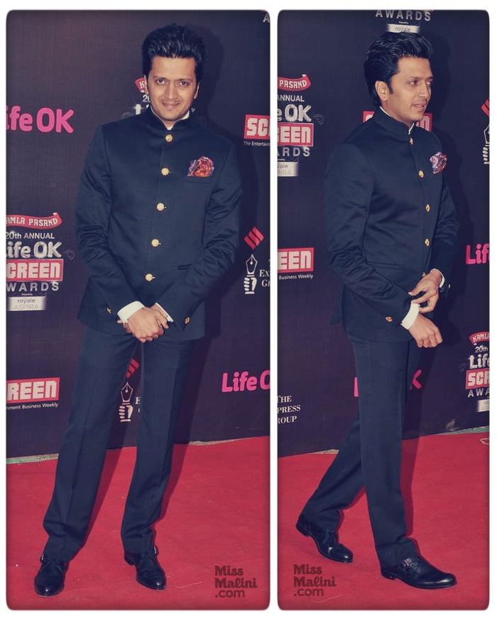 Riteish Deshmukh at the 20th Annual Life OK Screen Awards on January 14, 2014