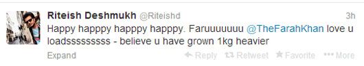 Riteish Deshmukh's tweet