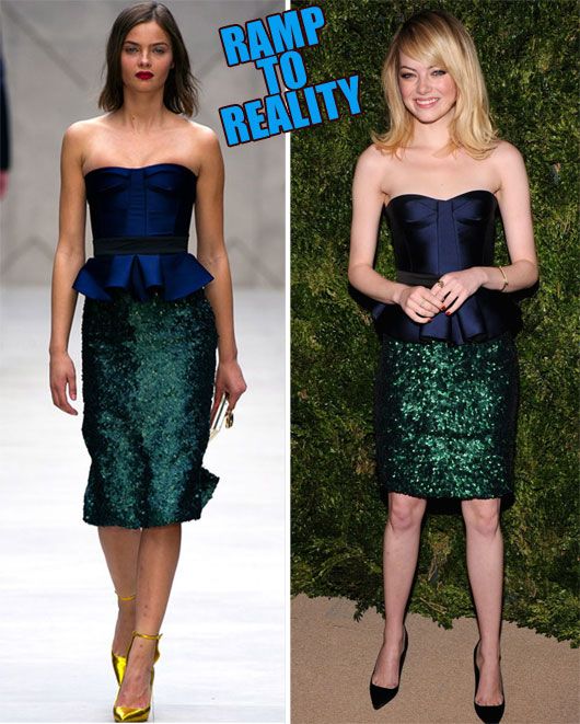Ramp to Reality: Emma Stone in Burberry