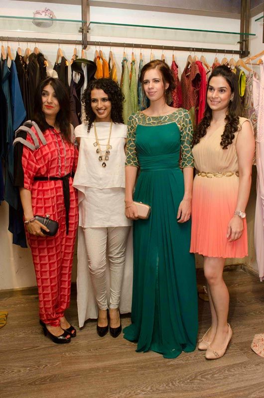 Aparna with Kalki Koechlin at a store event