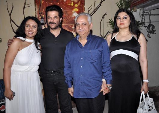 Suchitra Krishnamoorthi with Anil Kapoor, Ramesh Sippy and Kiran Juneja