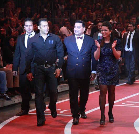 Salman Khan walks the ramp with Raza Beig