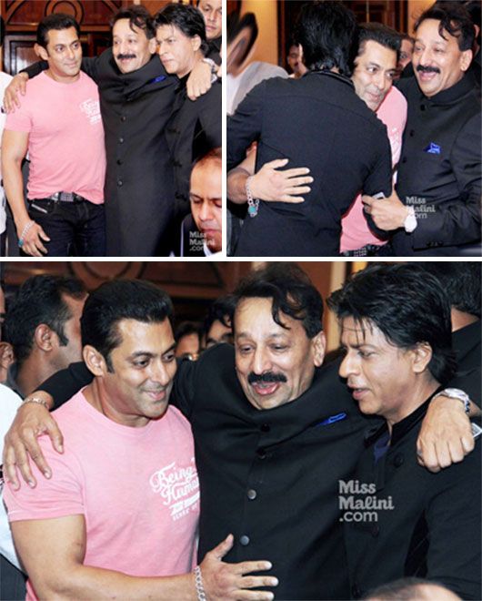 Salman Khan and Shah Rukh Khan hug