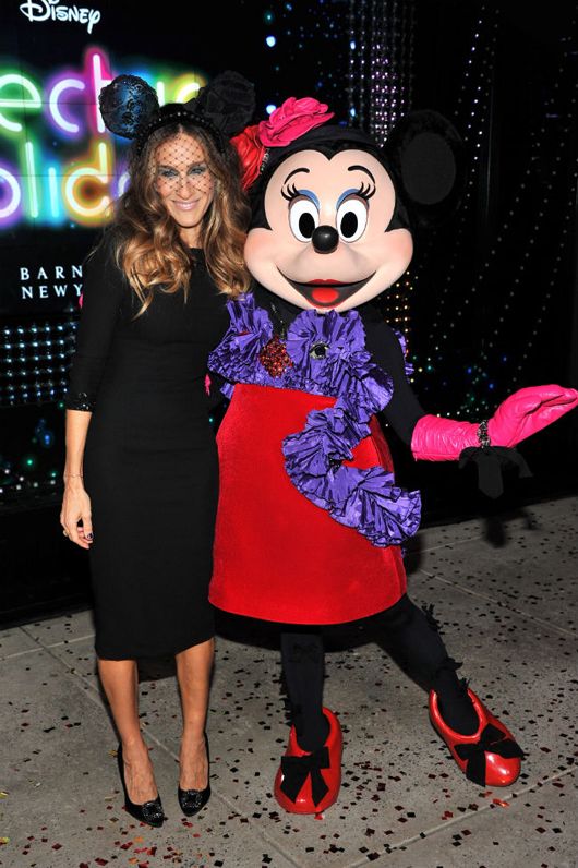 Sarah Jessica Parker and Minnie Mouse in Lanvin