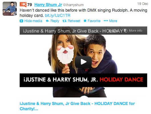 iJustine &#038; Harry Shum’s Holiday Dance (And DMX Freestyles Rudolph the Red-Nosed Reindeer!)