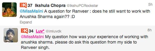 Twitter questions for Ranveer Singh
