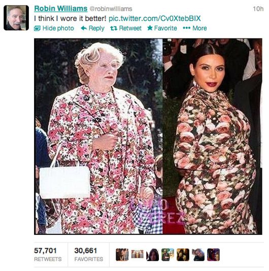 Who Wore it Better? Robin Williams or Kim Kardashian