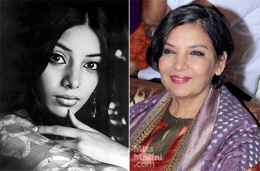 Shabana Azmi - then and now