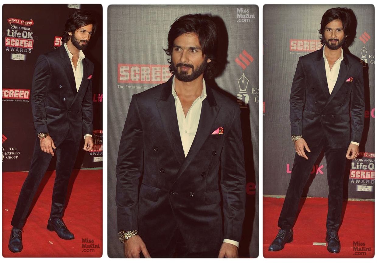 Shahid Kapoor at the 20th Annual Life OK Screen Awards on January 14, 2014