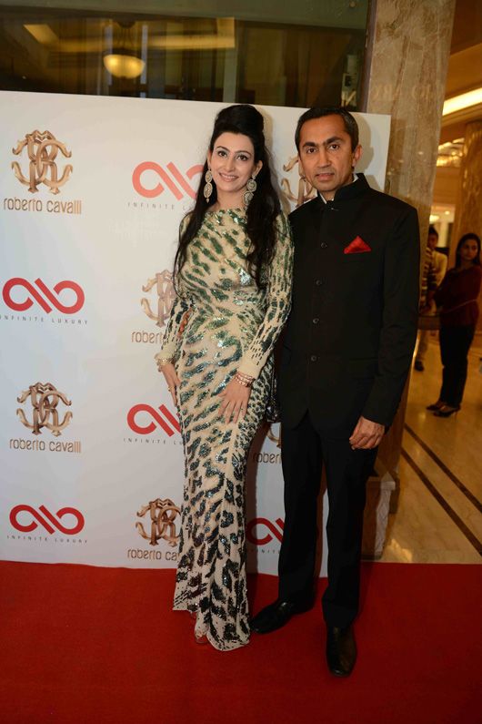 Shalini & Sanjay Passi at the launch of the Roberto Cavalli flagship store in Delhi on December 8, 2012