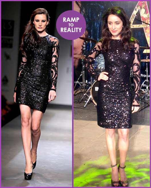 Ramp To Reality: Actress Shraddha Kapoor in Black and Bling